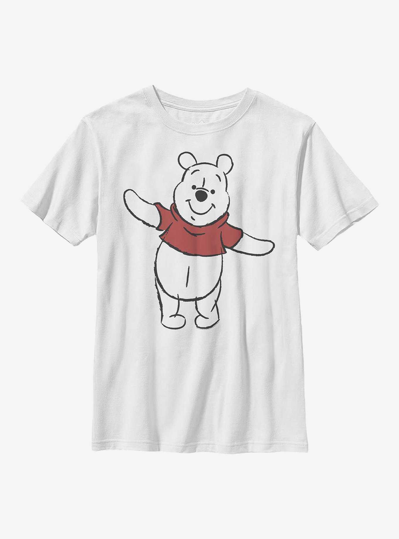 Disney Winnie The Pooh Basic Sketch Pooh Youth T-Shirt, , hi-res