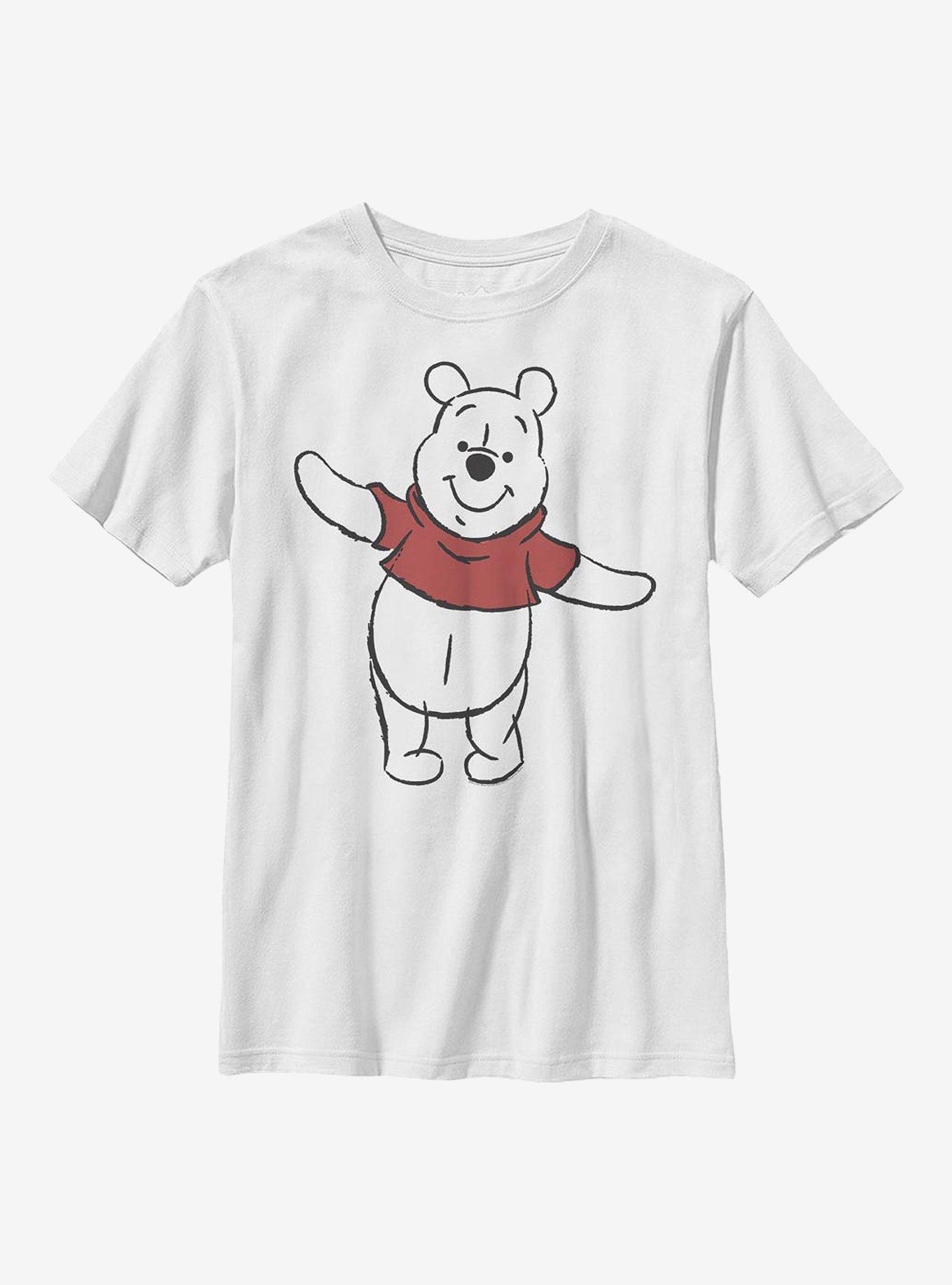 Disney Winnie The Pooh Basic Sketch Pooh Youth T-Shirt, , hi-res