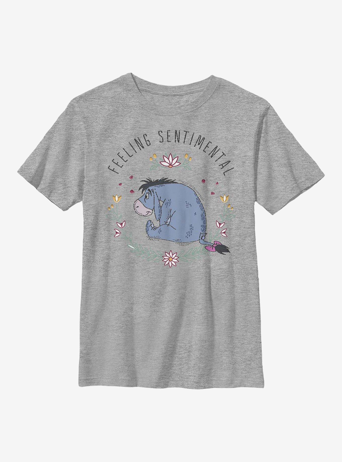 Disney Winnie The Pooh Eeyore Flowers Youth T-Shirt, , hi-res