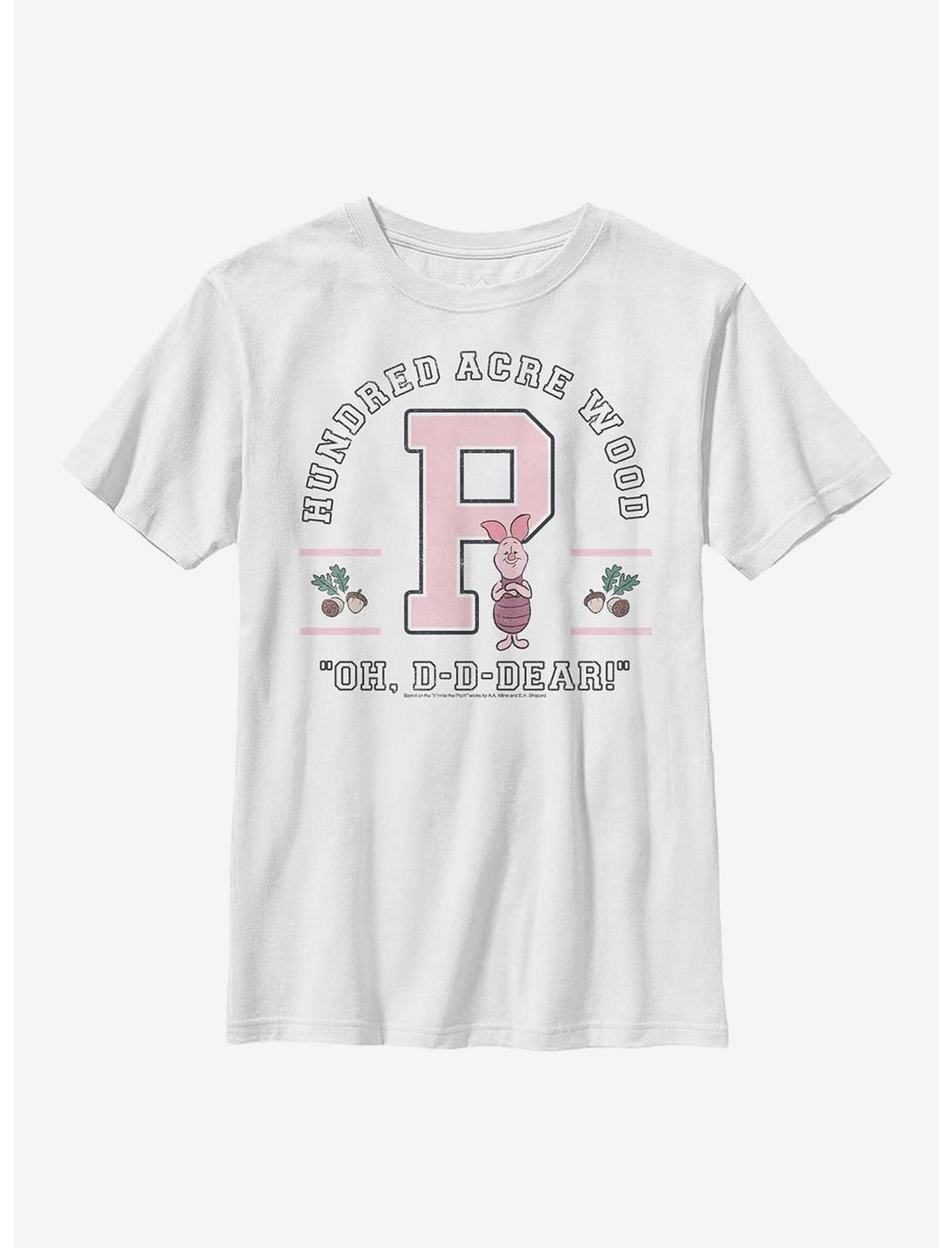 Disney Winnie The Pooh Piglet Collegiate Youth T-Shirt, WHITE, hi-res