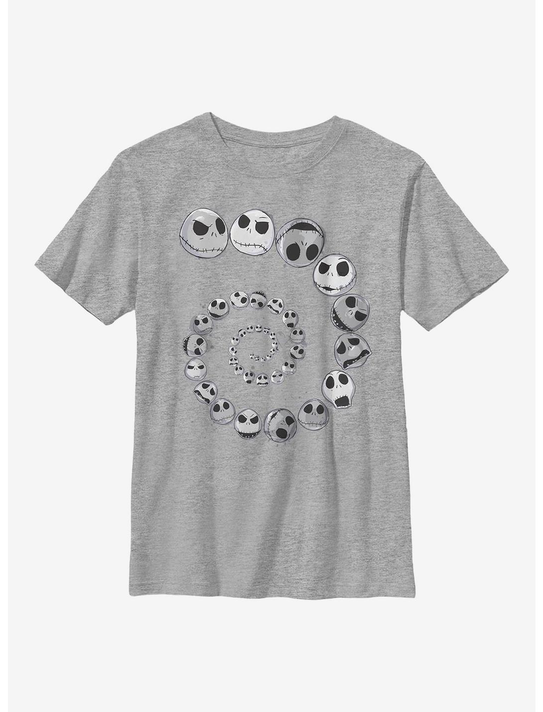 Disney The Nightmare Before Christmas Jack Emotions Spiral Youth T-Shirt, ATH HTR, hi-res