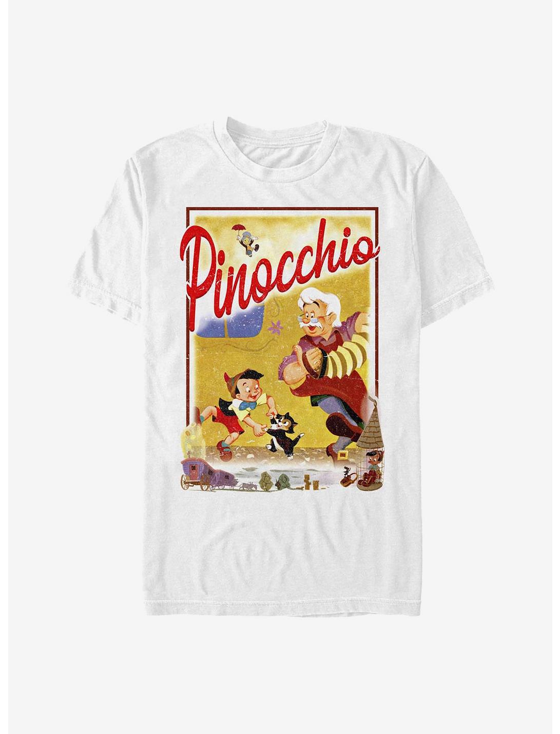 Disney Pinocchio Story Book Poster T-Shirt, WHITE, hi-res