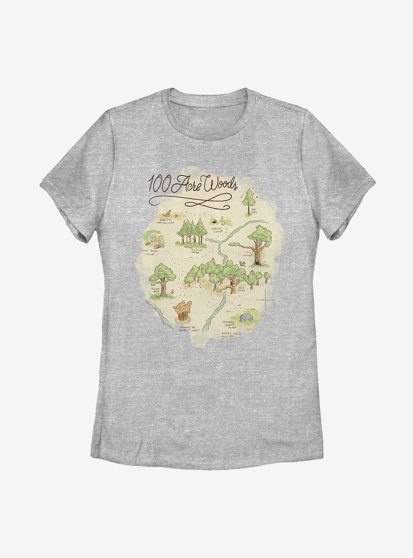 Disney Winnie The Pooh Acre Map Womens T-Shirt, , hi-res