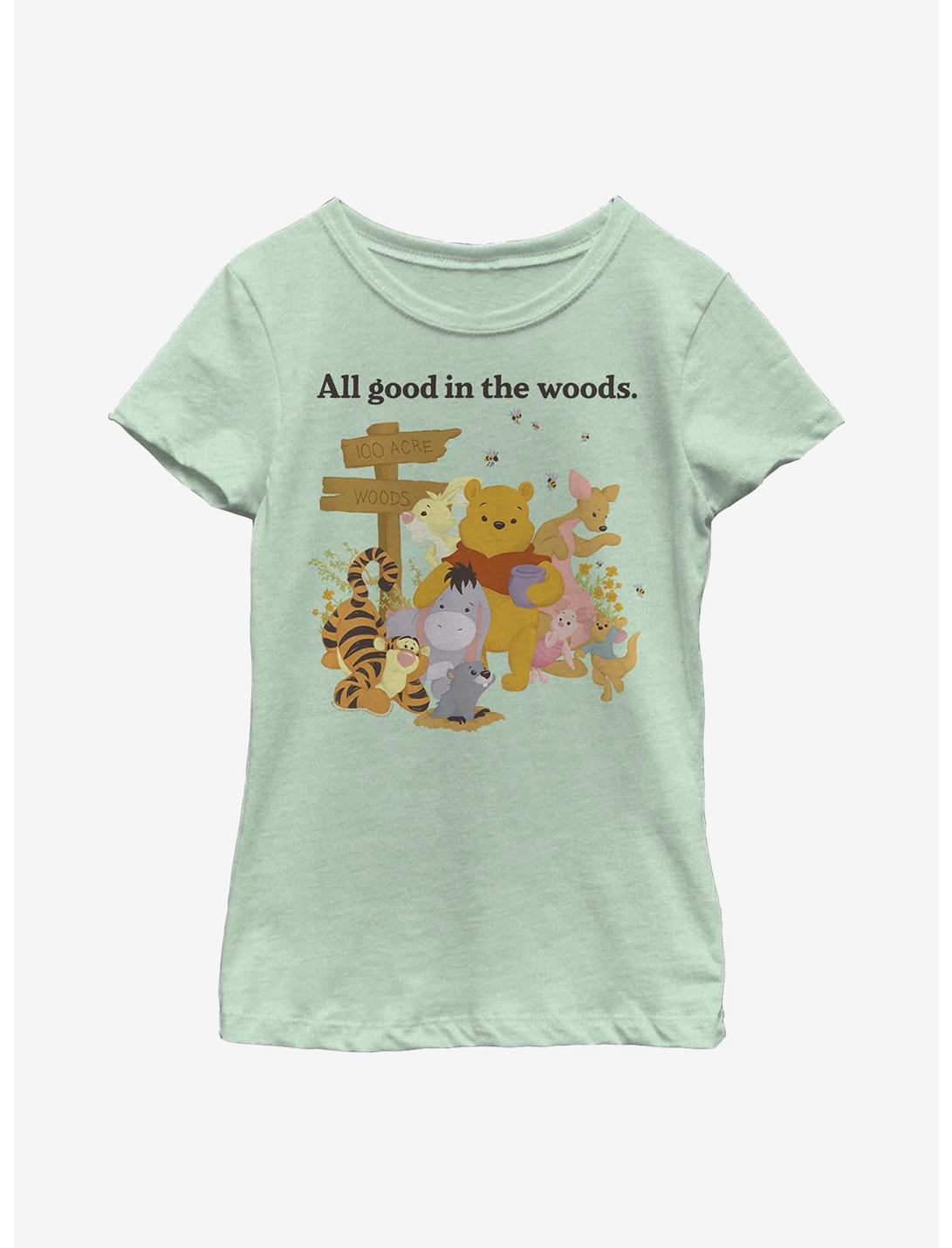 Disney Winnie The Pooh In The Woods Youth Girls T-Shirt, MINT, hi-res