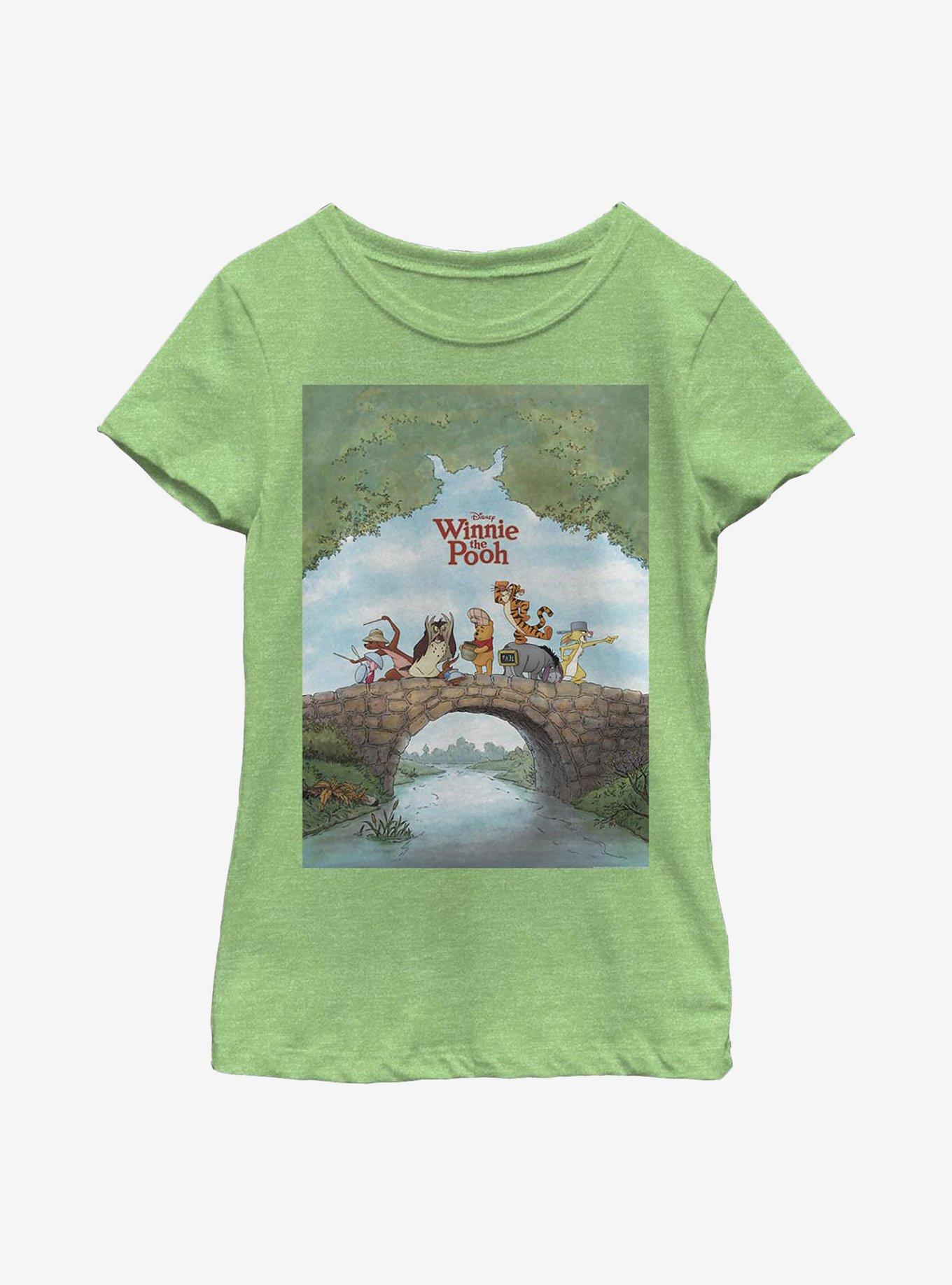 Disney Winnie The Pooh Poster Youth Girls T-Shirt, GRN APPLE, hi-res
