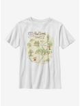Disney Winnie The Pooh 100 Acre Map Youth T-Shirt, WHITE, hi-res