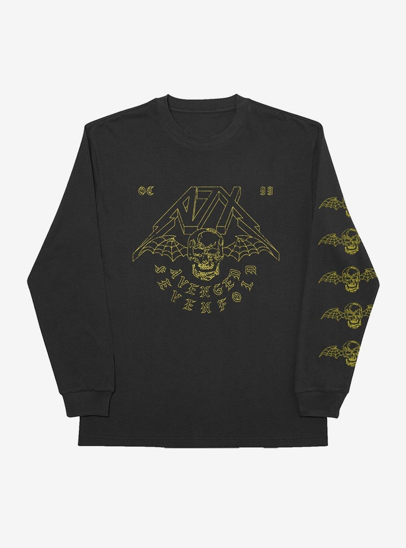 Avenged Sevenfold Deathbat Long-Sleeve T-Shirt, BLACK, hi-res