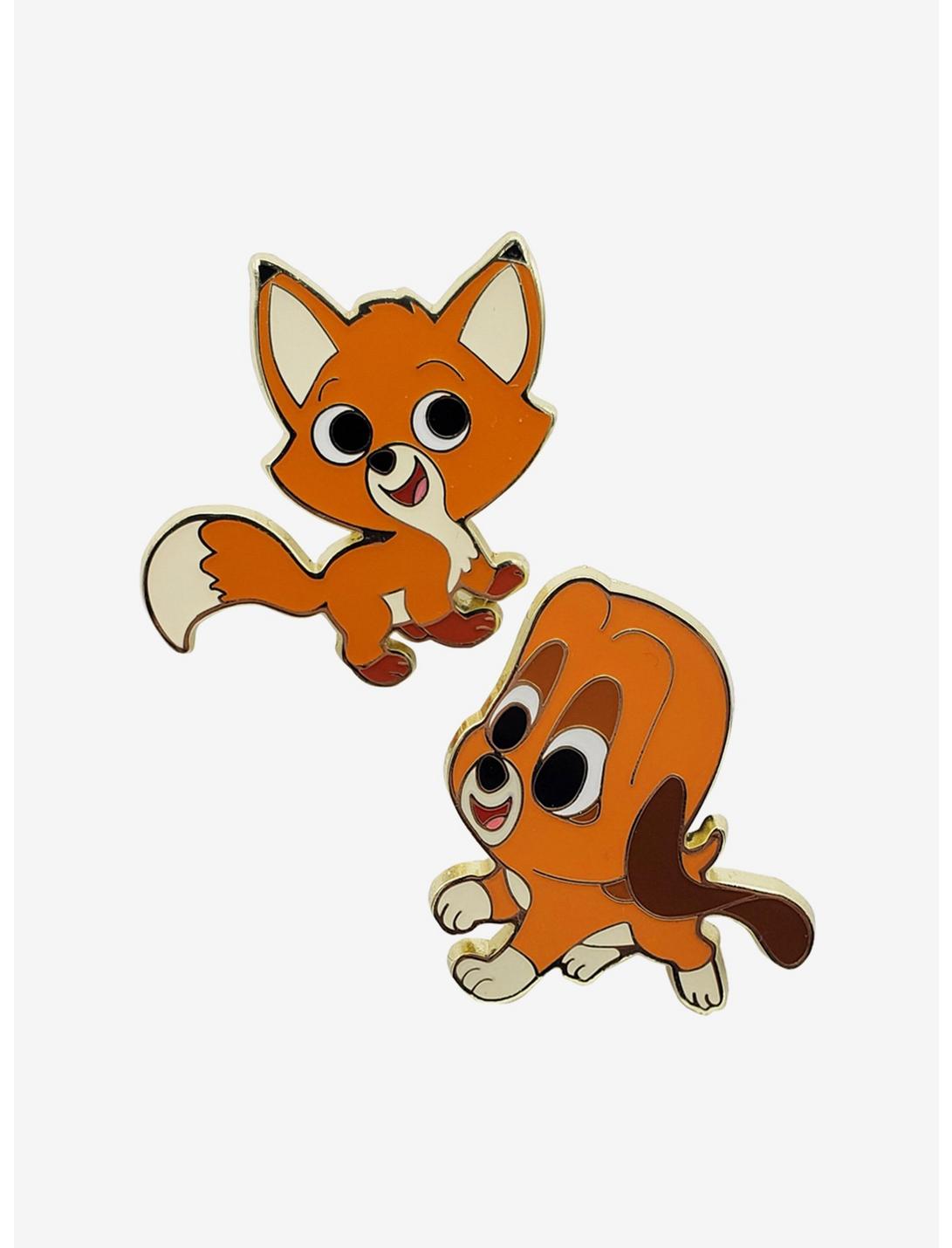 Disney The Fox and the Hound Chibi Enamel Pin Set - BoxLunch Exclusive, , hi-res