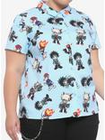 My Hero Academia Chibi Heroes Girls Woven Button-Up Plus Size, MULTI, hi-res
