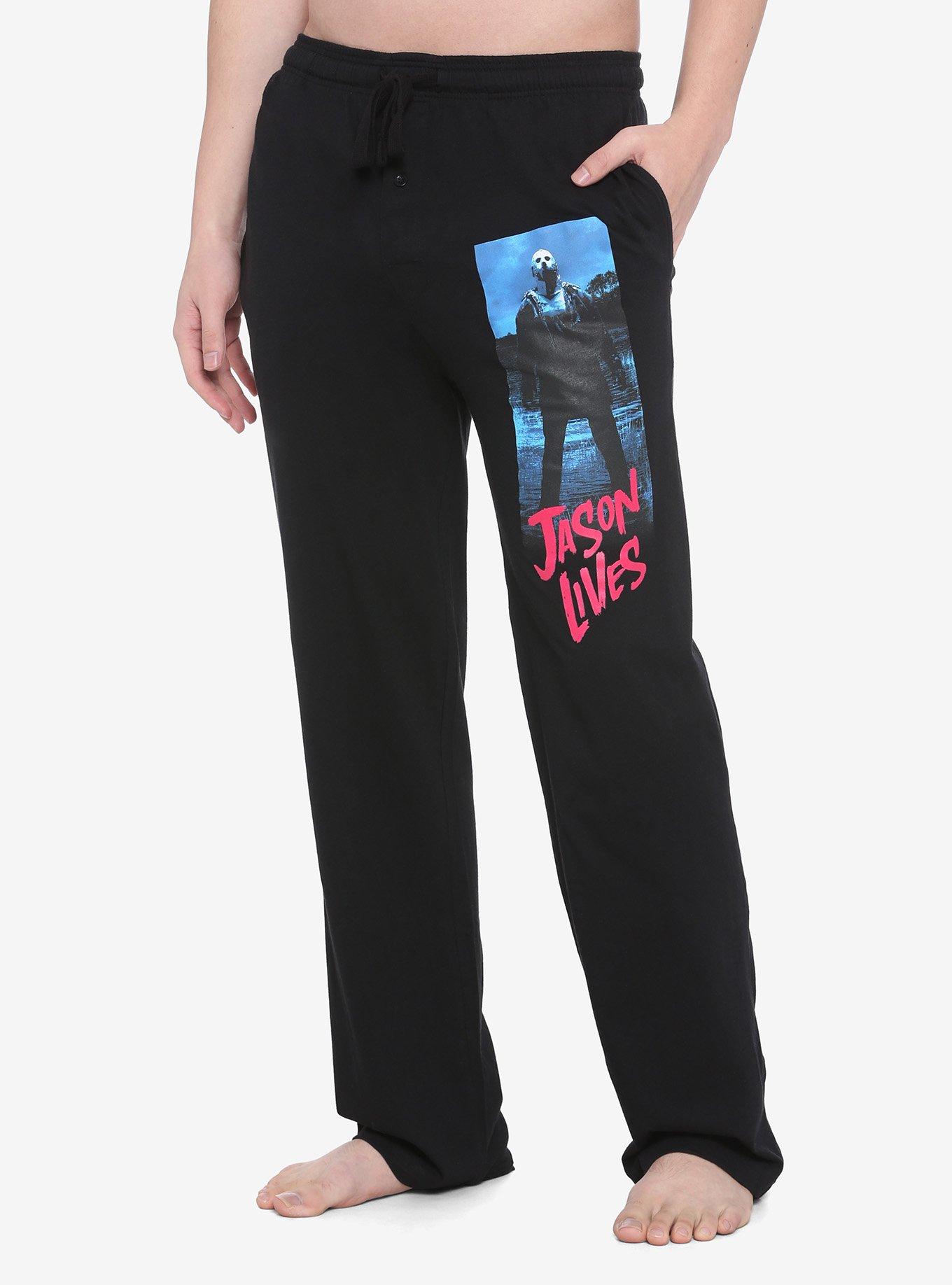 Friday The 13th Jason Lives Pajama Pants, BLACK, hi-res