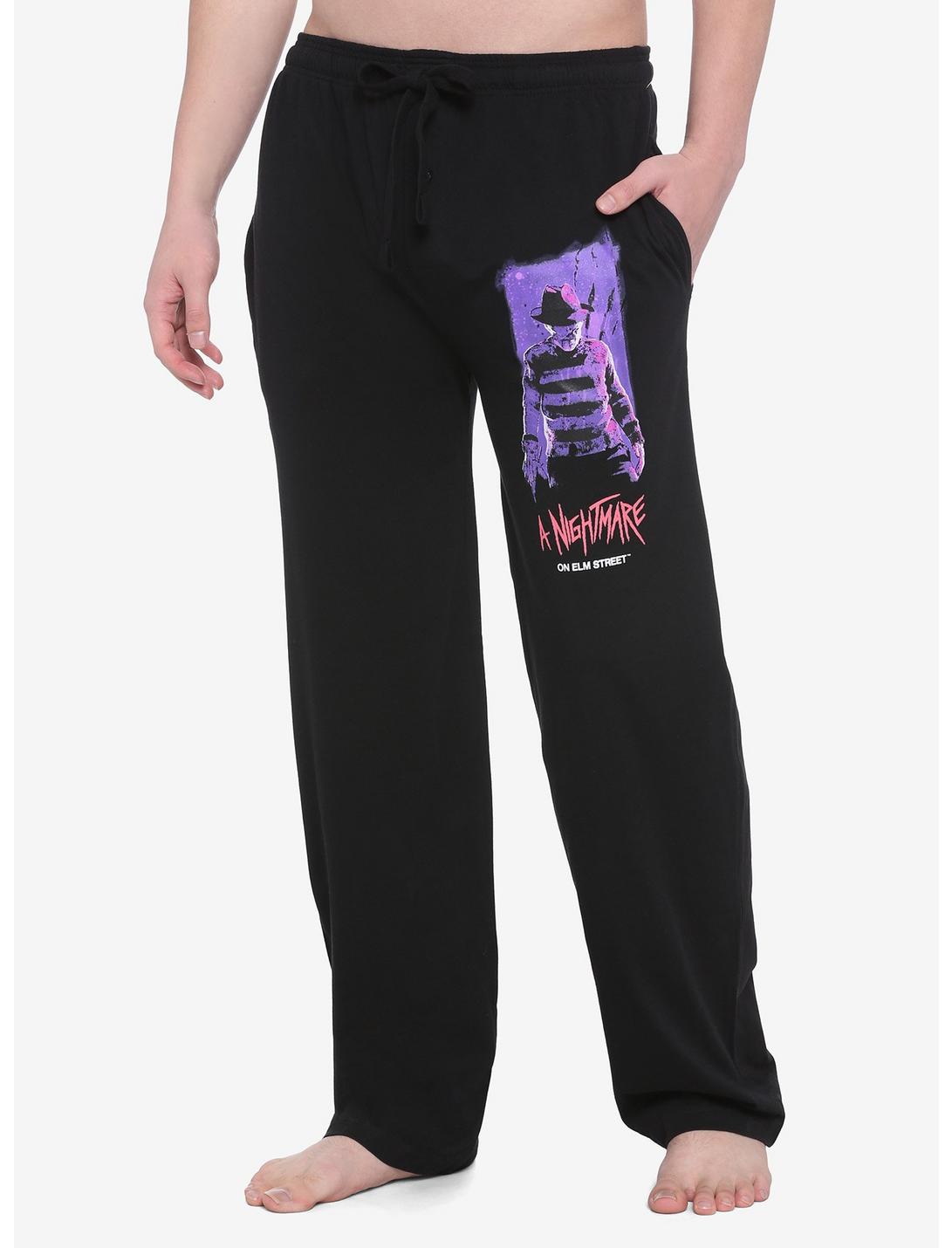 A Nightmare On Elm Street Purple Freddy Pajama Pants, BLACK, hi-res