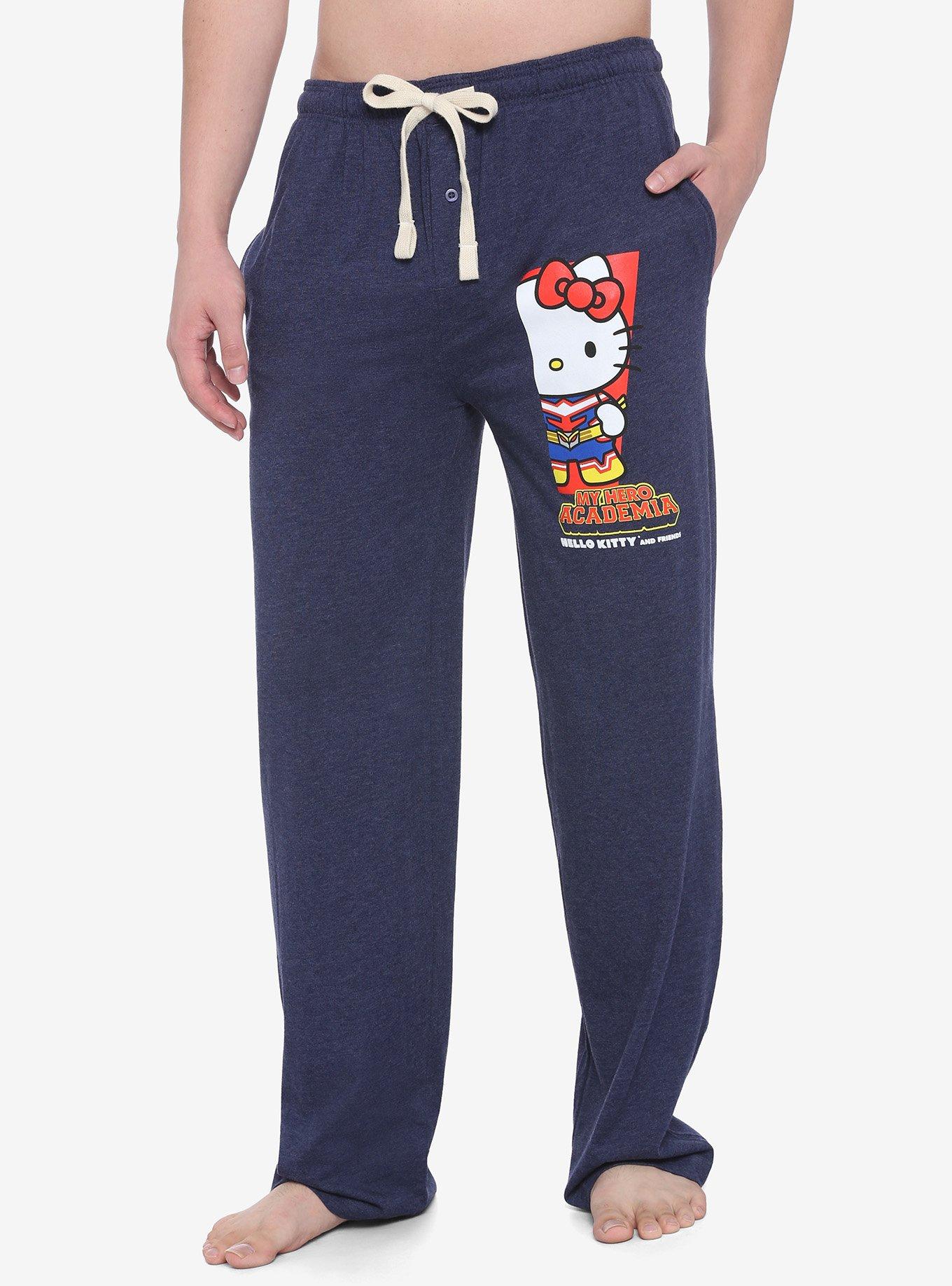 My Hero Academia X Hello Kitty And Friends All Might Hello Kitty Pajama Pants, BLACK, hi-res