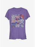 Disney Classic Cats Squared Girls T-Shirt, PURPLE, hi-res