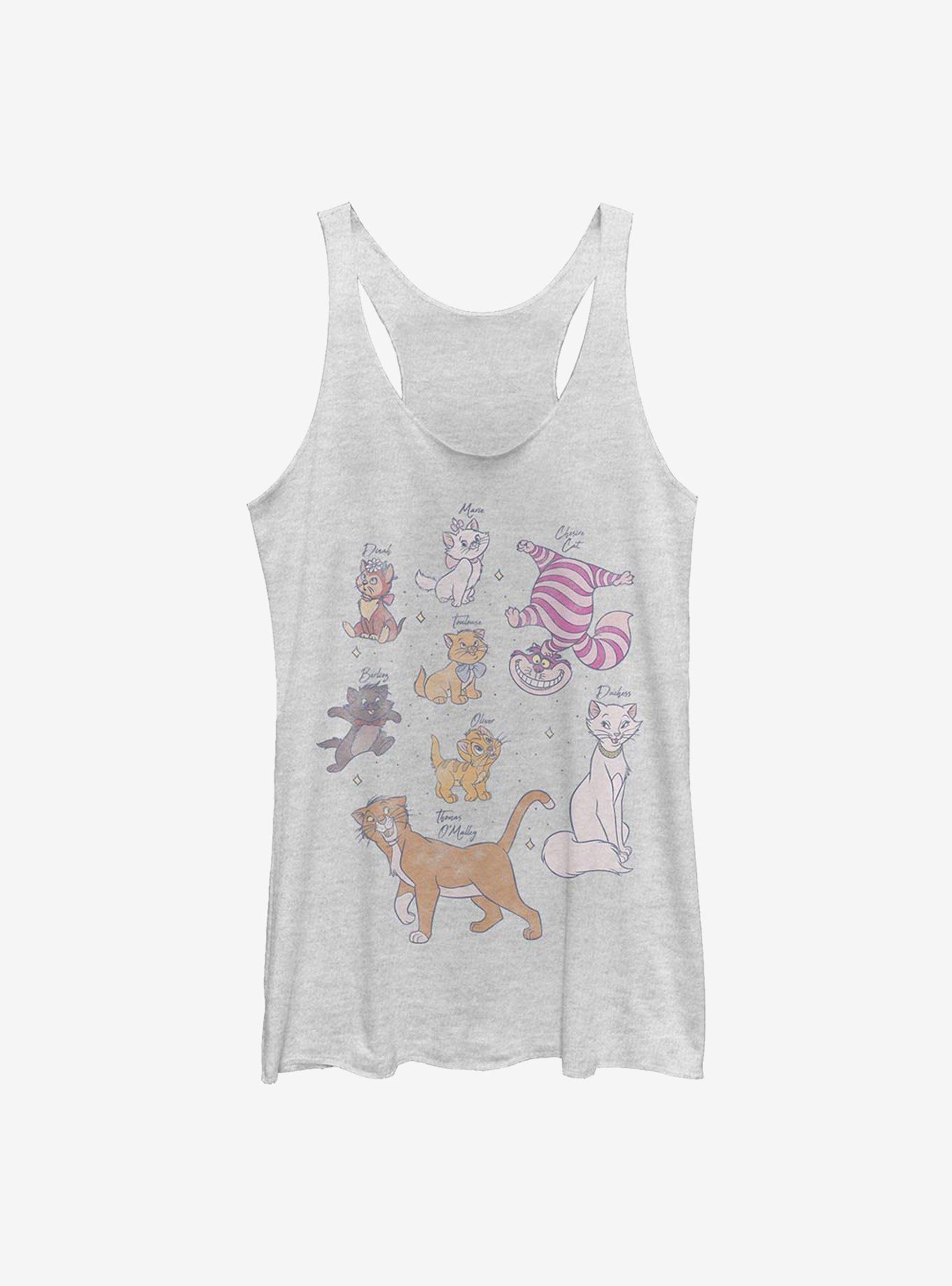 Disney Classic Kitties Girls Tank, WHITE HTR, hi-res