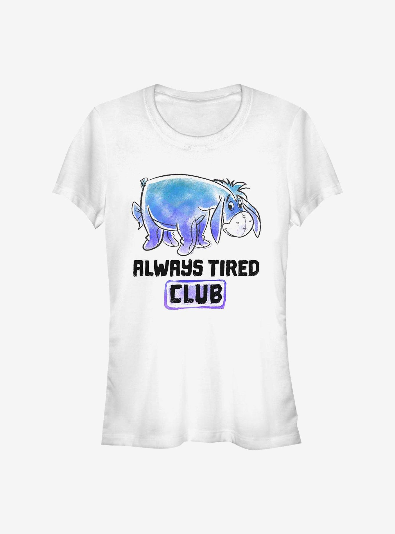 Disney Winnie The Pooh Eeyore Tired Club Girls T-Shirt, WHITE, hi-res