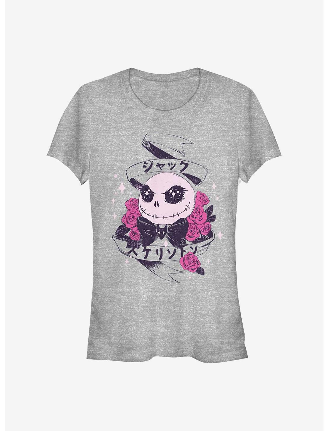 Disney The Nightmare Before Christmas Cutie Japanese Text Girls T-Shirt, ATH HTR, hi-res