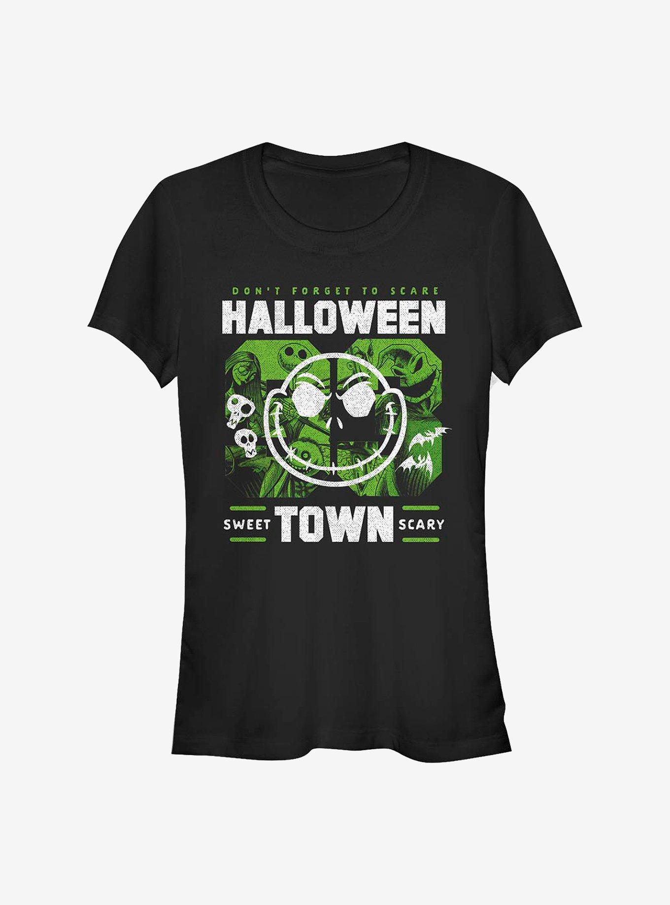 The Nightmare Before Christmas Halloweentown Collage Girls T-Shirt, , hi-res