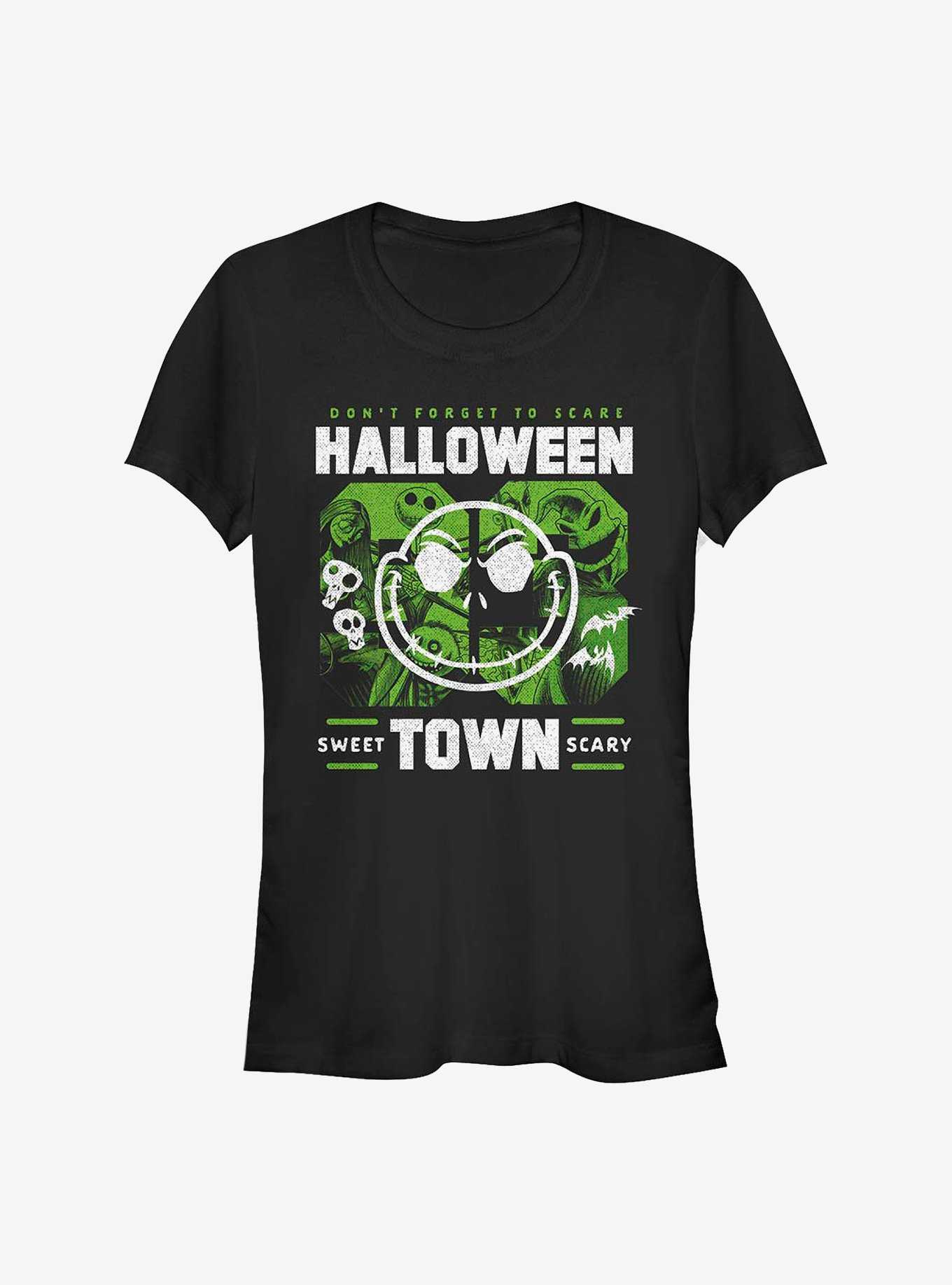 Disney The Nightmare Before Christmas Halloweentown Collage Girls T-Shirt, , hi-res