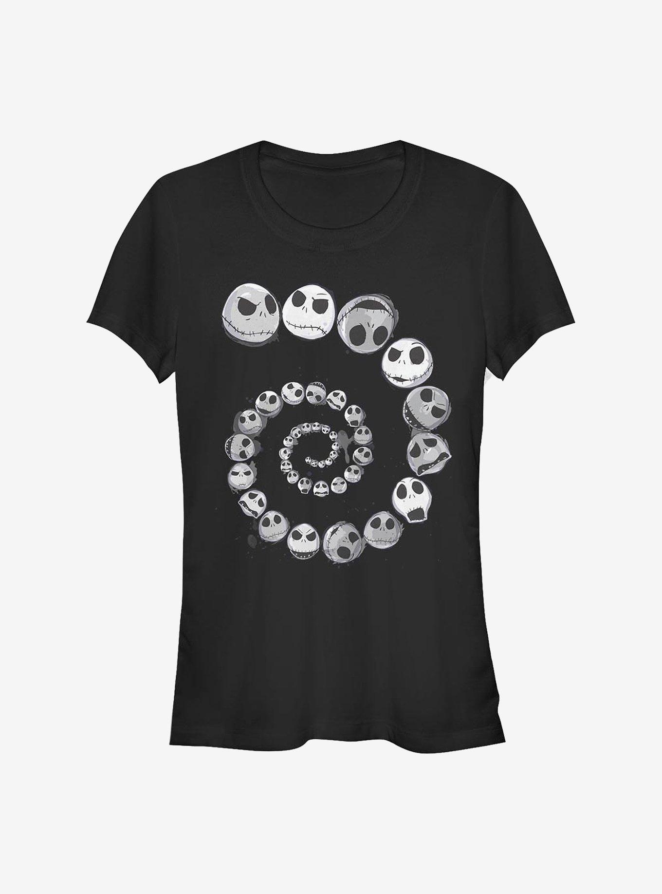 Disney The Nightmare Before Christmas Jack Skellington Spiral Classic Girls T-Shirt
