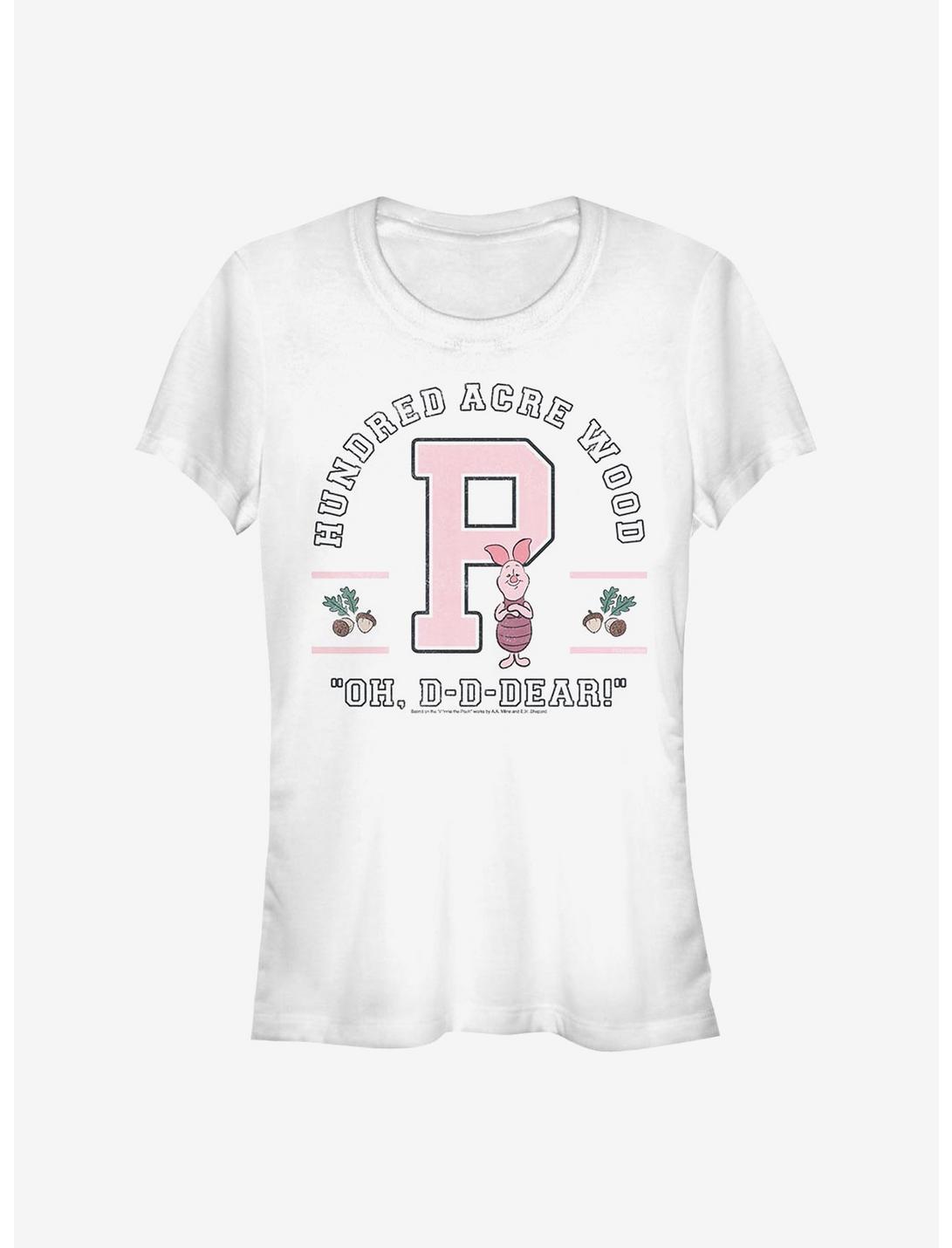 Disney Winnie The Pooh Piglet Collegiate Girls T-Shirt, WHITE, hi-res