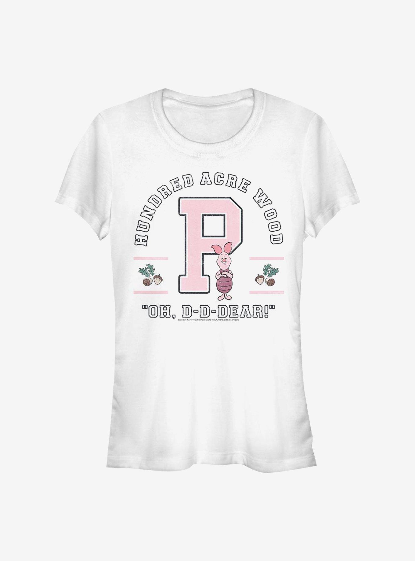 Disney Winnie The Pooh Piglet Collegiate Girls T-Shirt, , hi-res