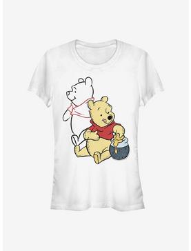 Disney Winnie The Pooh Pooh Line Art Girls T-Shirt, WHITE, hi-res