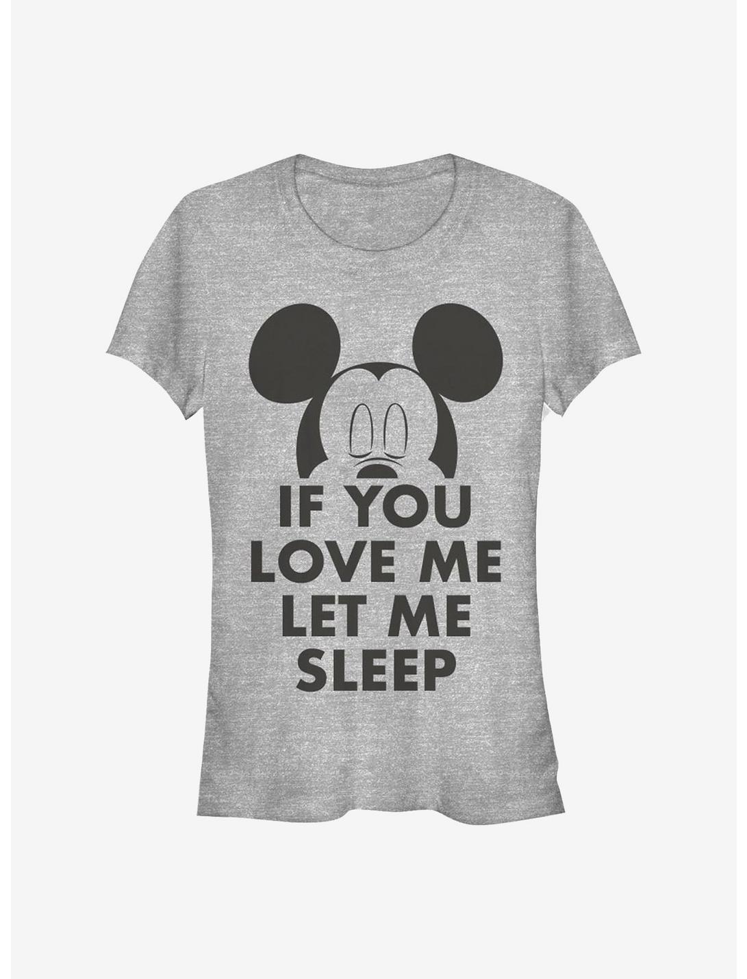 Disney Mickey Mouse Let Me Sleep Girls T-Shirt, ATH HTR, hi-res