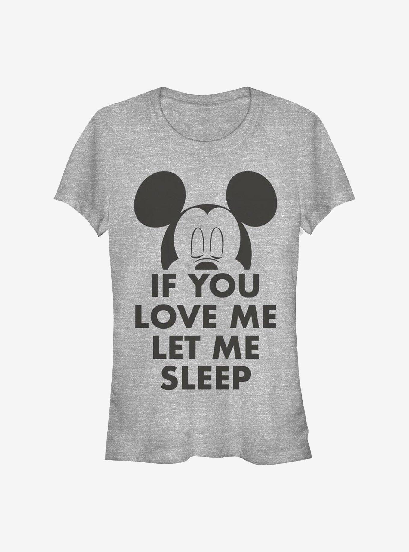 Disney Mickey Mouse Let Me Sleep Girls T-Shirt, ATH HTR, hi-res