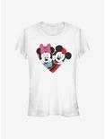 Disney Mickey Mouse & Minnie Mouse Heart Girls T-Shirt, WHITE, hi-res