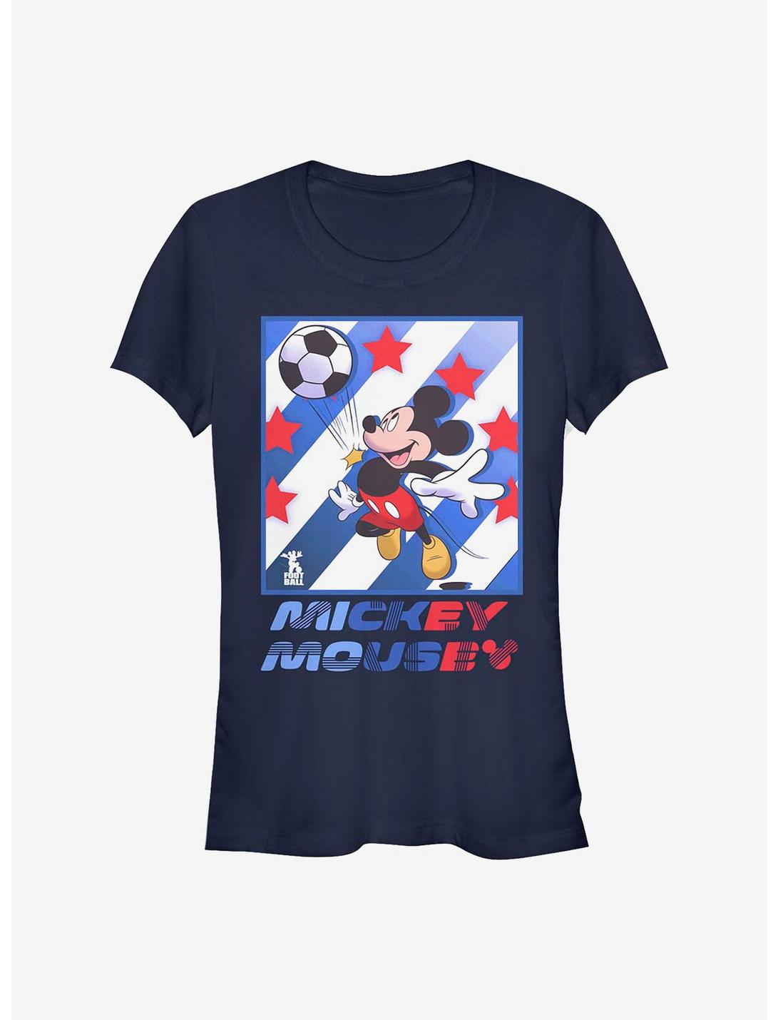 Disney Mickey Mouse Mickey Football Star Girls T-Shirt, NAVY, hi-res