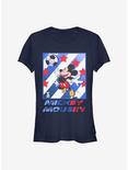 Disney Mickey Mouse Mickey Football Star Girls T-Shirt, NAVY, hi-res