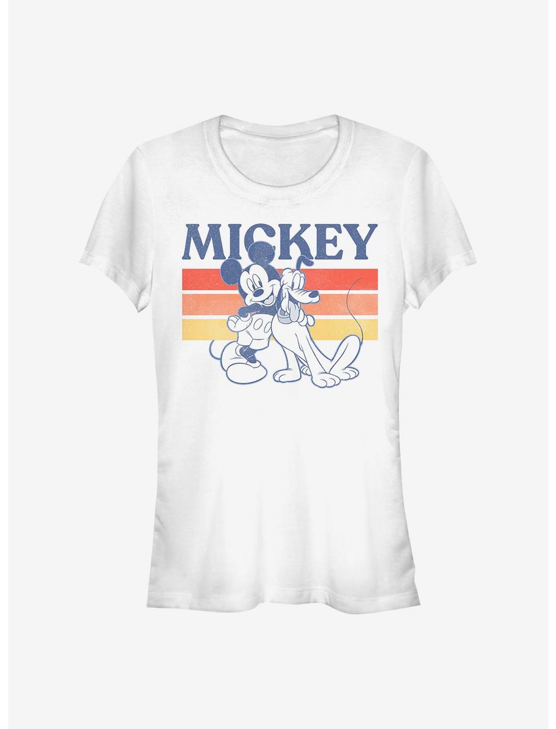 Disney Mickey Mouse & Pluto Retro Squad Girls T-Shirt, WHITE, hi-res