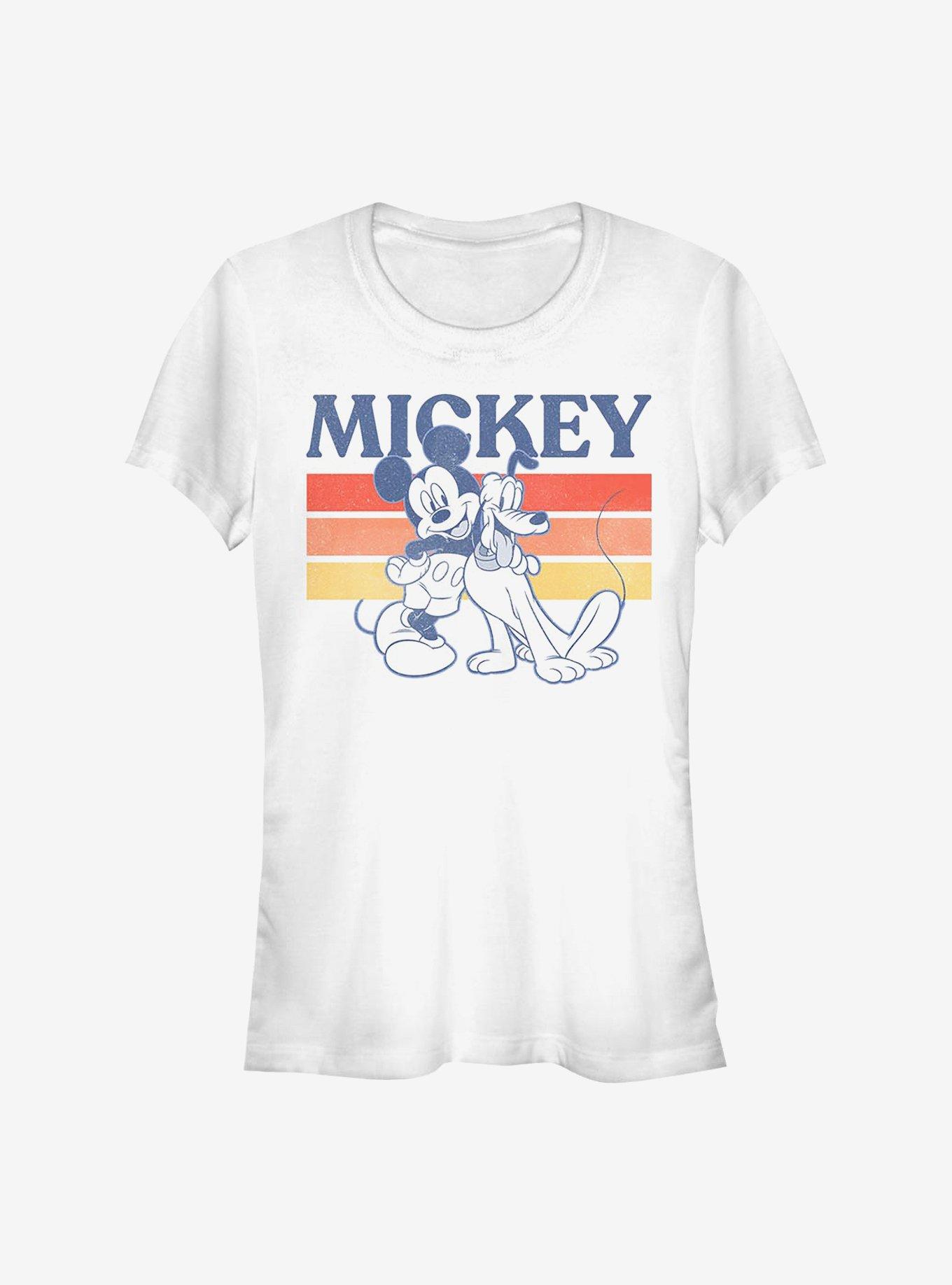 Disney Mickey Mouse & Pluto Retro Squad Girls T-Shirt, WHITE, hi-res