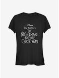 Disney The Nightmare Before Christmas Logo Girls T-Shirt, BLACK, hi-res