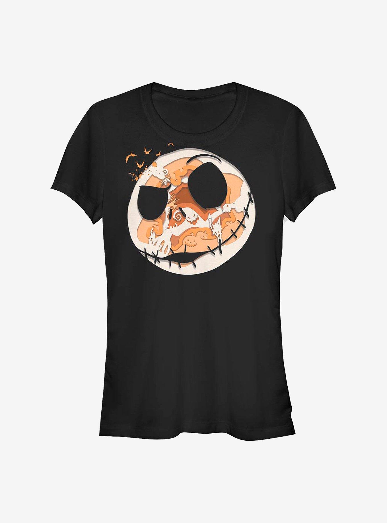 Disney The Nightmare Before Christmas Paper Halloween Girls T-Shirt, BLACK, hi-res