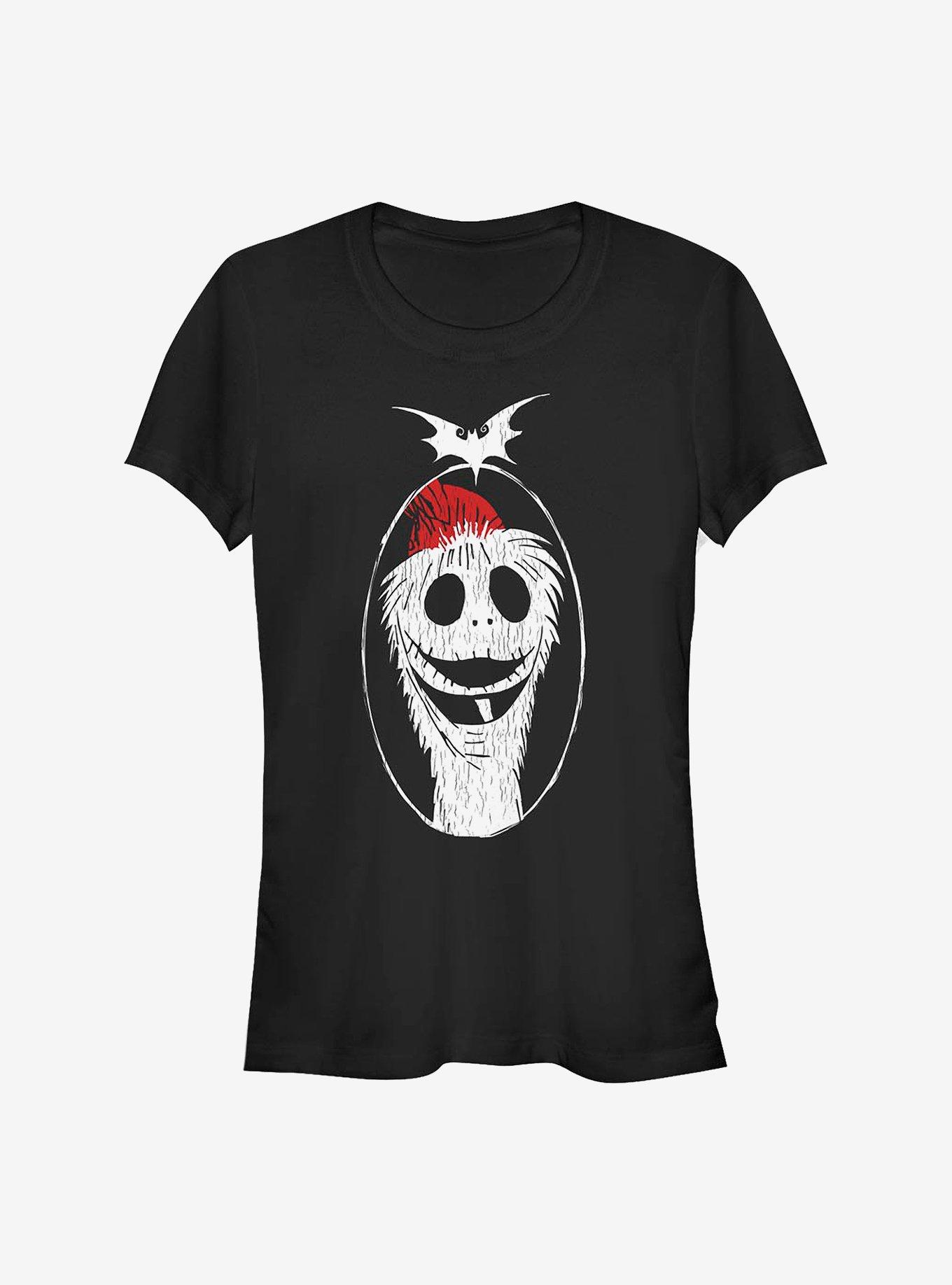 Disney The Nightmare Before Christmas Santa Jack Girls T-Shirt, BLACK, hi-res