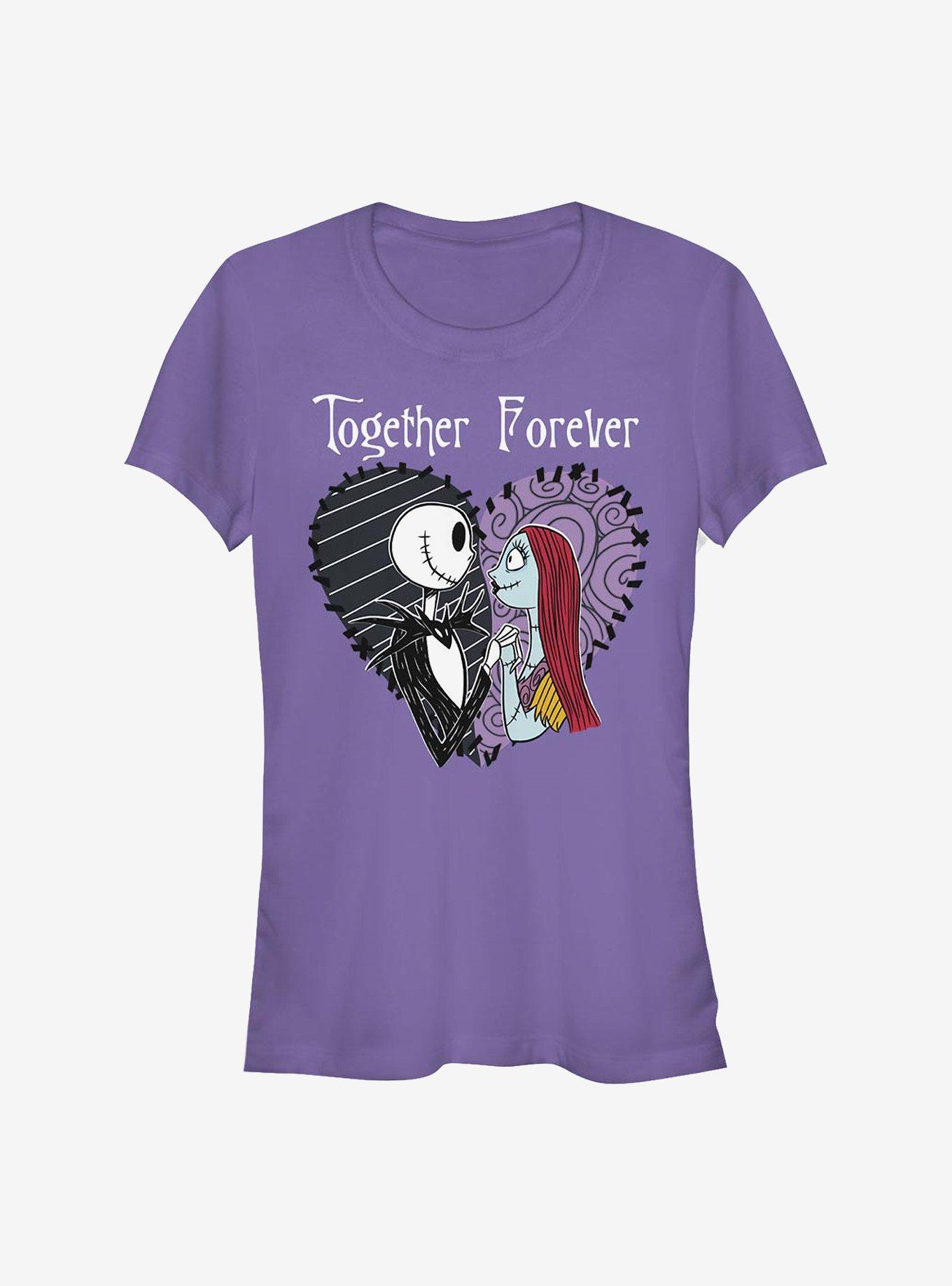 The Nightmare Before Christmas Jack & Sally Together Forever Girls T-Shirt, , hi-res