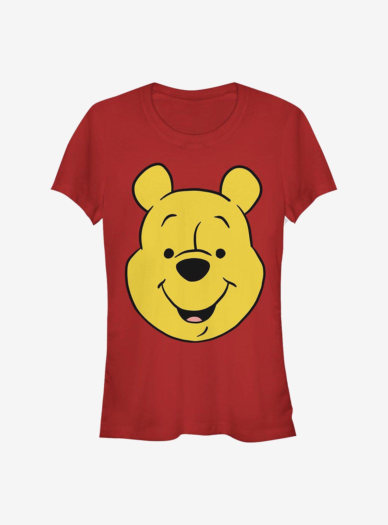 Disney Winnie The Pooh Winnie Big Face Girls T-Shirt, RED, hi-res