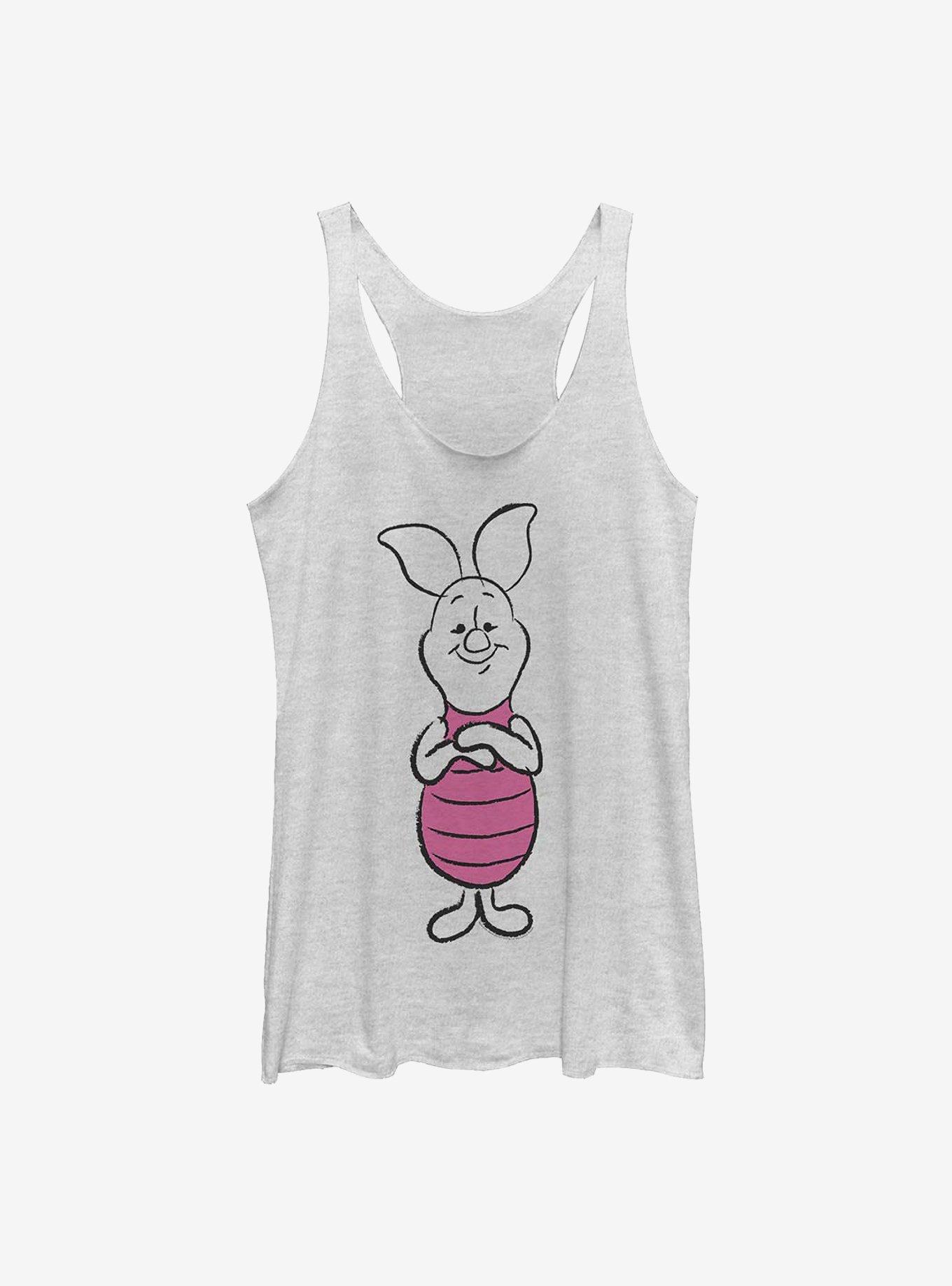 Disney Winnie The Pooh Basic Sketch Piglet Girls Tank, WHITE HTR, hi-res