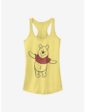 Disney Winnie The Pooh Basic Sketch Pooh Girls Tank, BANANA, hi-res