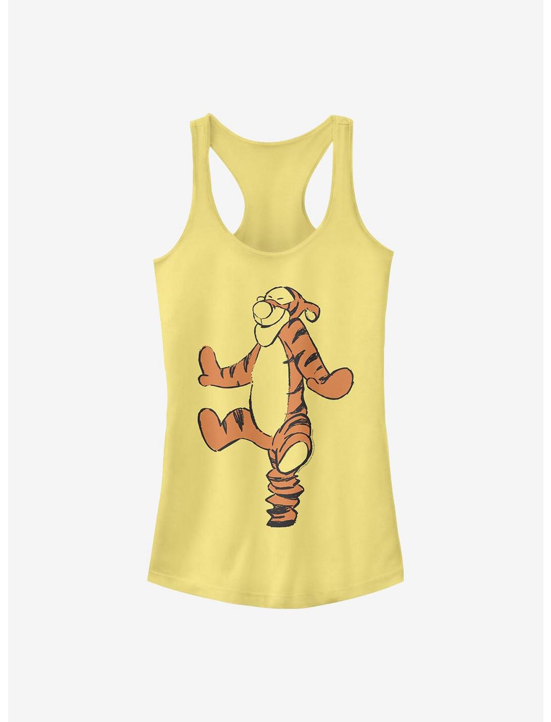 Disney Winnie The Pooh Basic Sketch Tigger Girls Tank, BANANA, hi-res