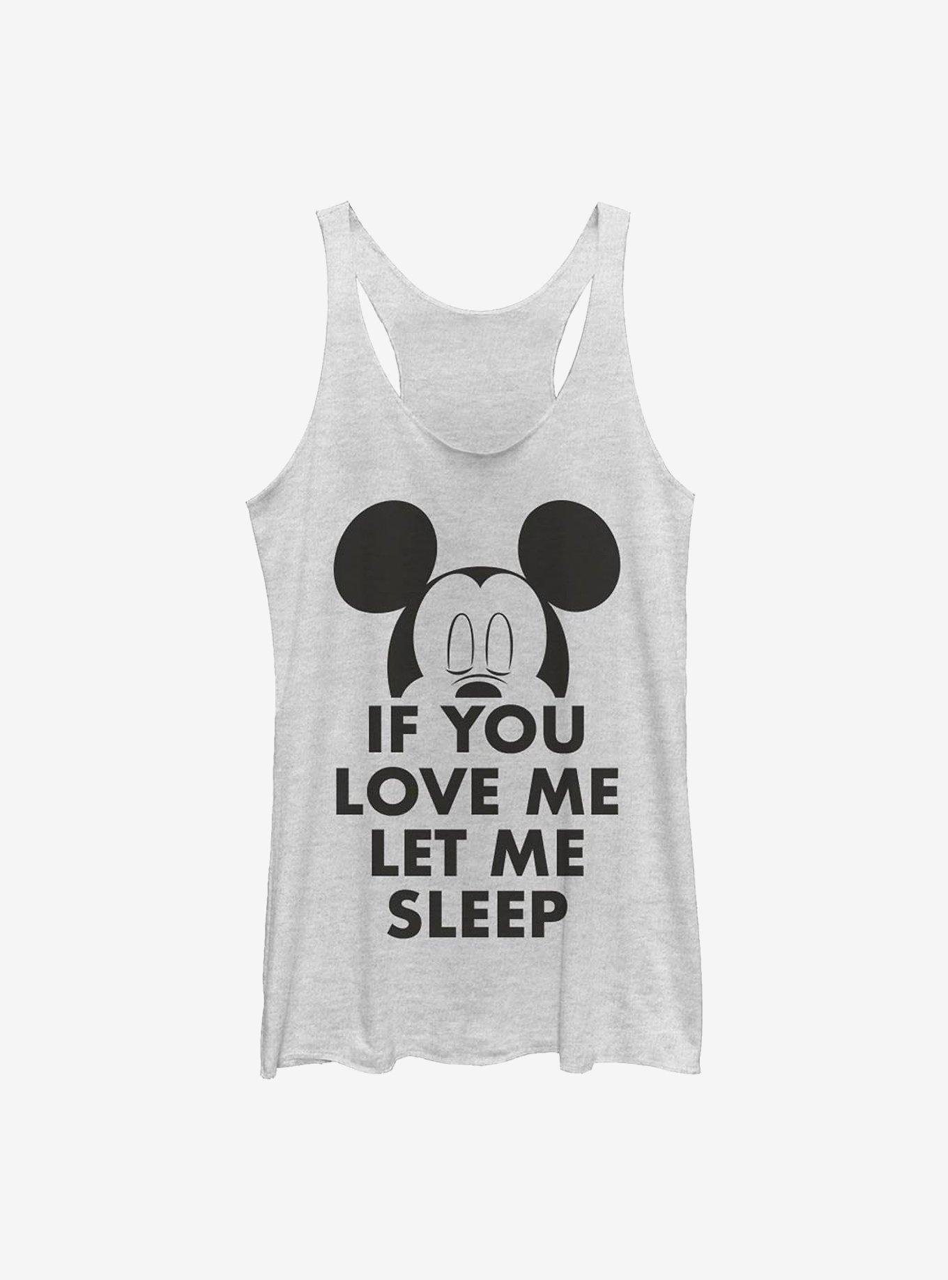 Disney Mickey Mouse Let Me Sleep Girls Tank, WHITE HTR, hi-res