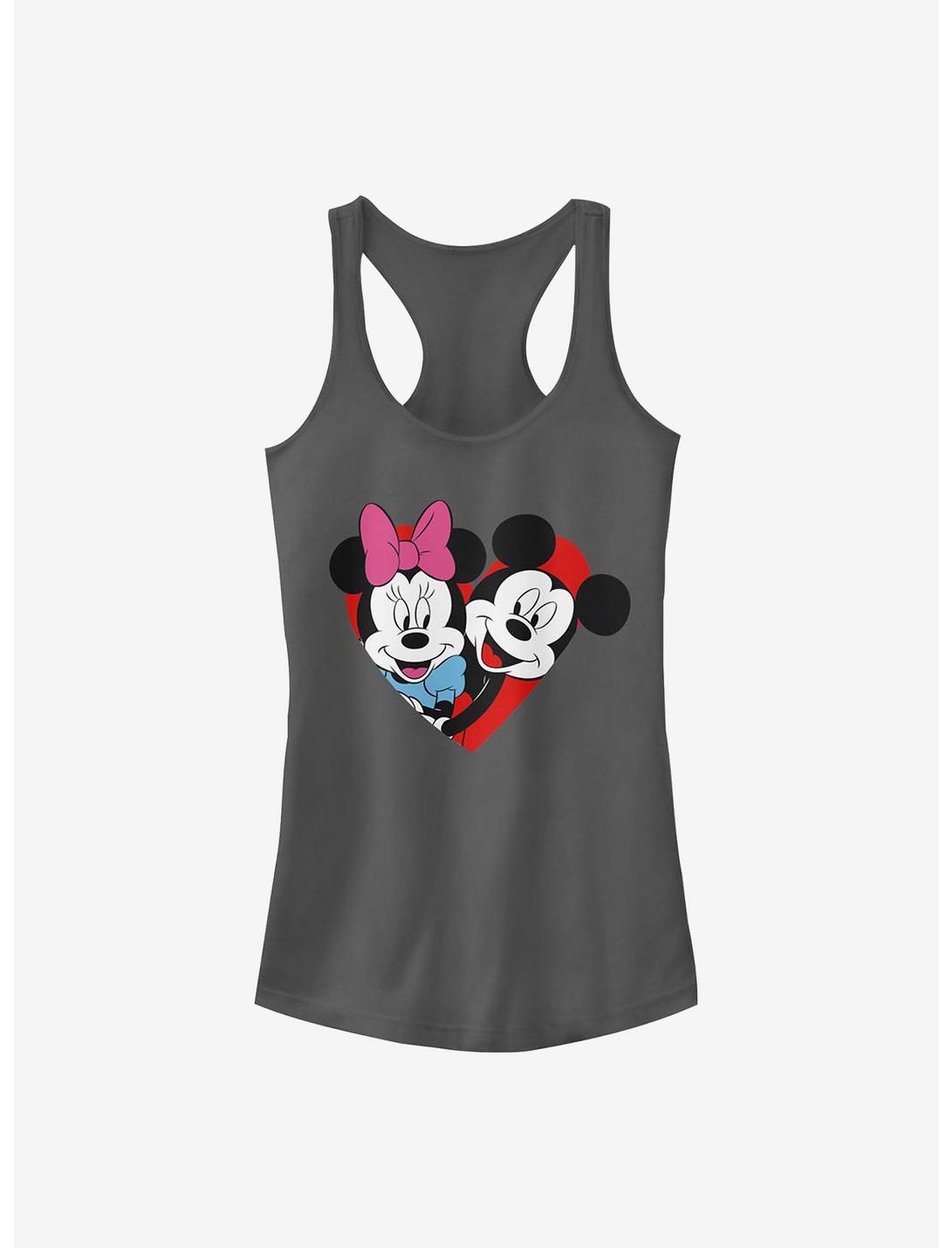 Disney Mickey Mouse & Minnie Mouse Heart Girls Tank Top, CHARCOAL, hi-res