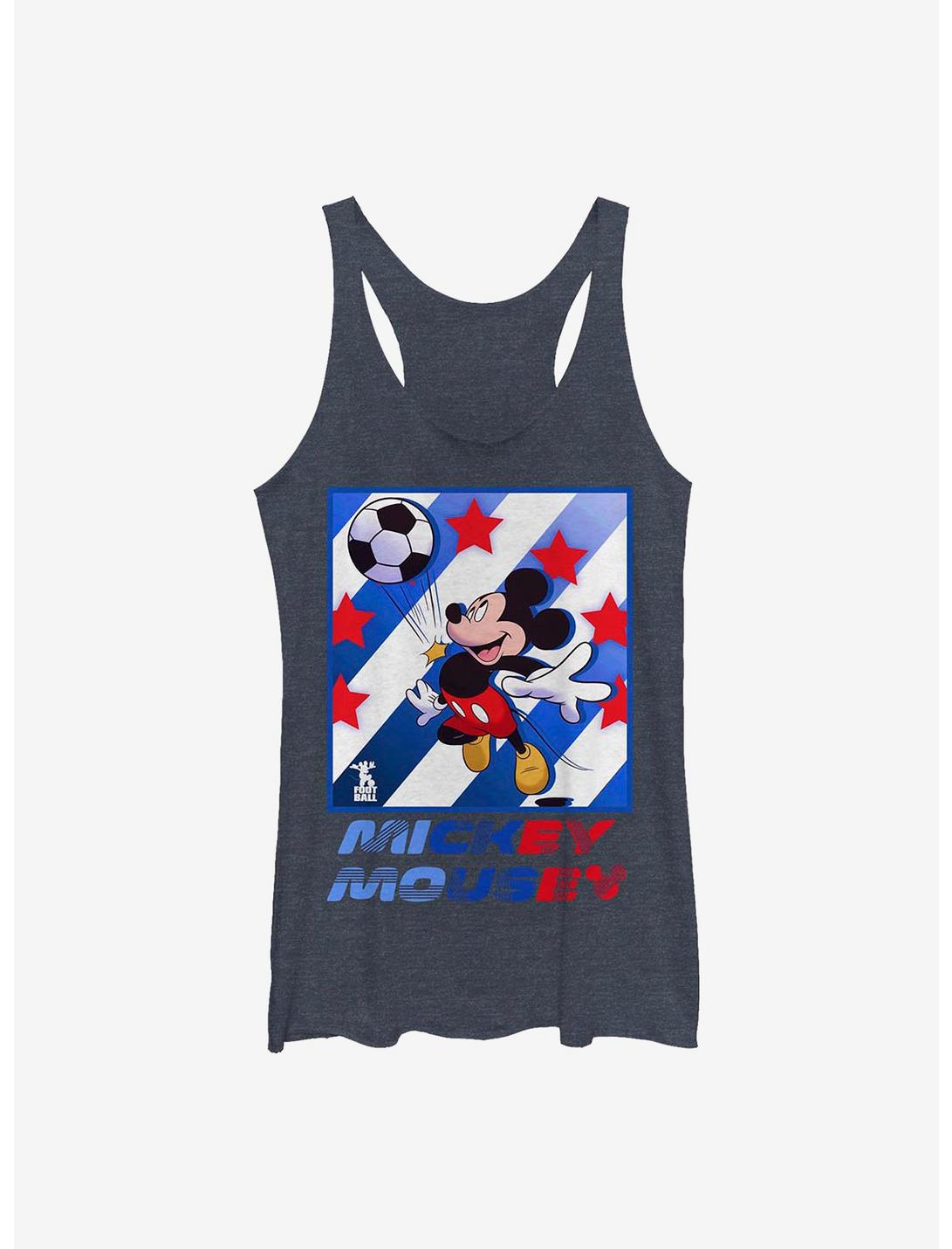 Disney Mickey Mouse Mickey Football Star Girls Tank, NAVY HTR, hi-res