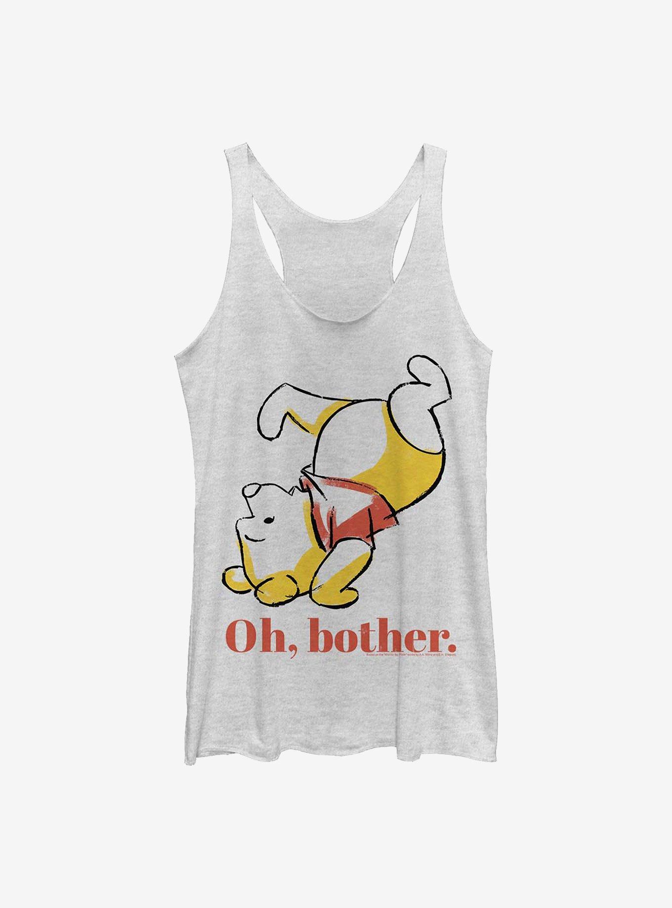 Disney Winnie The Pooh Oh Bother Bear Girls Tank, WHITE HTR, hi-res