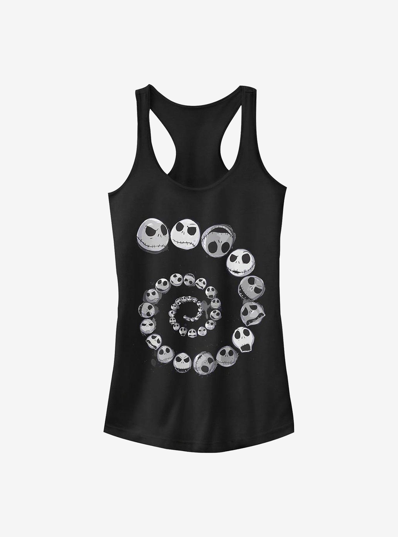 Disney The Nightmare Before Christmas Jack Emotions Spiral Girls Tank, BLACK, hi-res