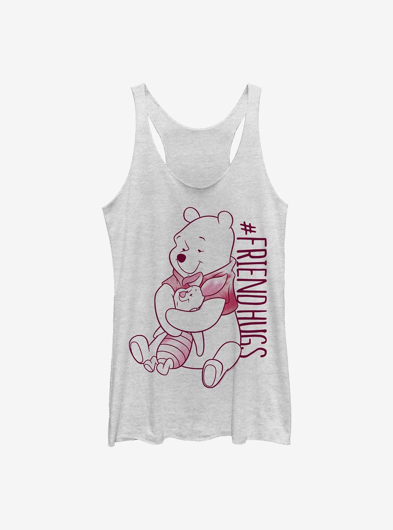 Disney Winnie The Pooh Piglet Pooh Hugs Girls Tank, WHITE HTR, hi-res