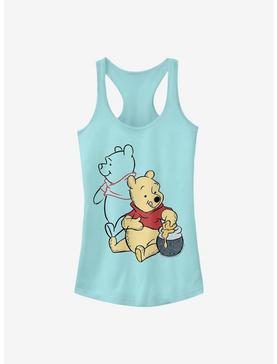 Plus Size Disney Winnie The Pooh Pooh Line Art Girls Tank, , hi-res