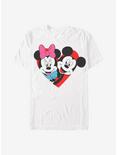 Disney Mickey Mouse & Minnie Mouse Heart T-Shirt, WHITE, hi-res