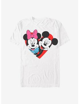 Disney Mickey Mouse Mickey Minnie Heart T-Shirt, WHITE, hi-res